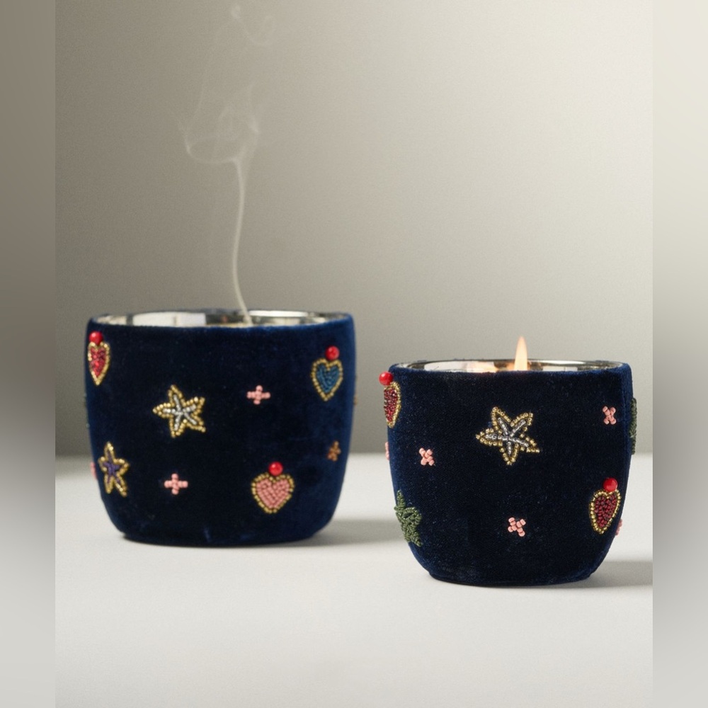 Anthropologie Velvet Icon Fruity Rosé Spritz Glass Candle, LG NWT - Picture 2 of 3